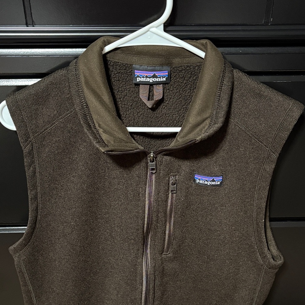 Patagonia Men's Zip-Up Brown Sweater Vest